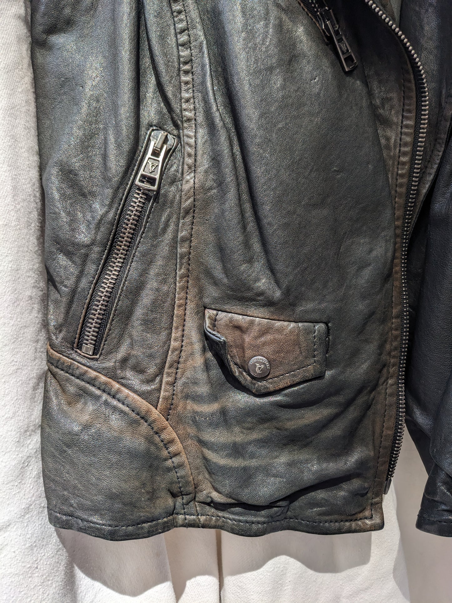 Veste en cuir sans manches Ventcouvert