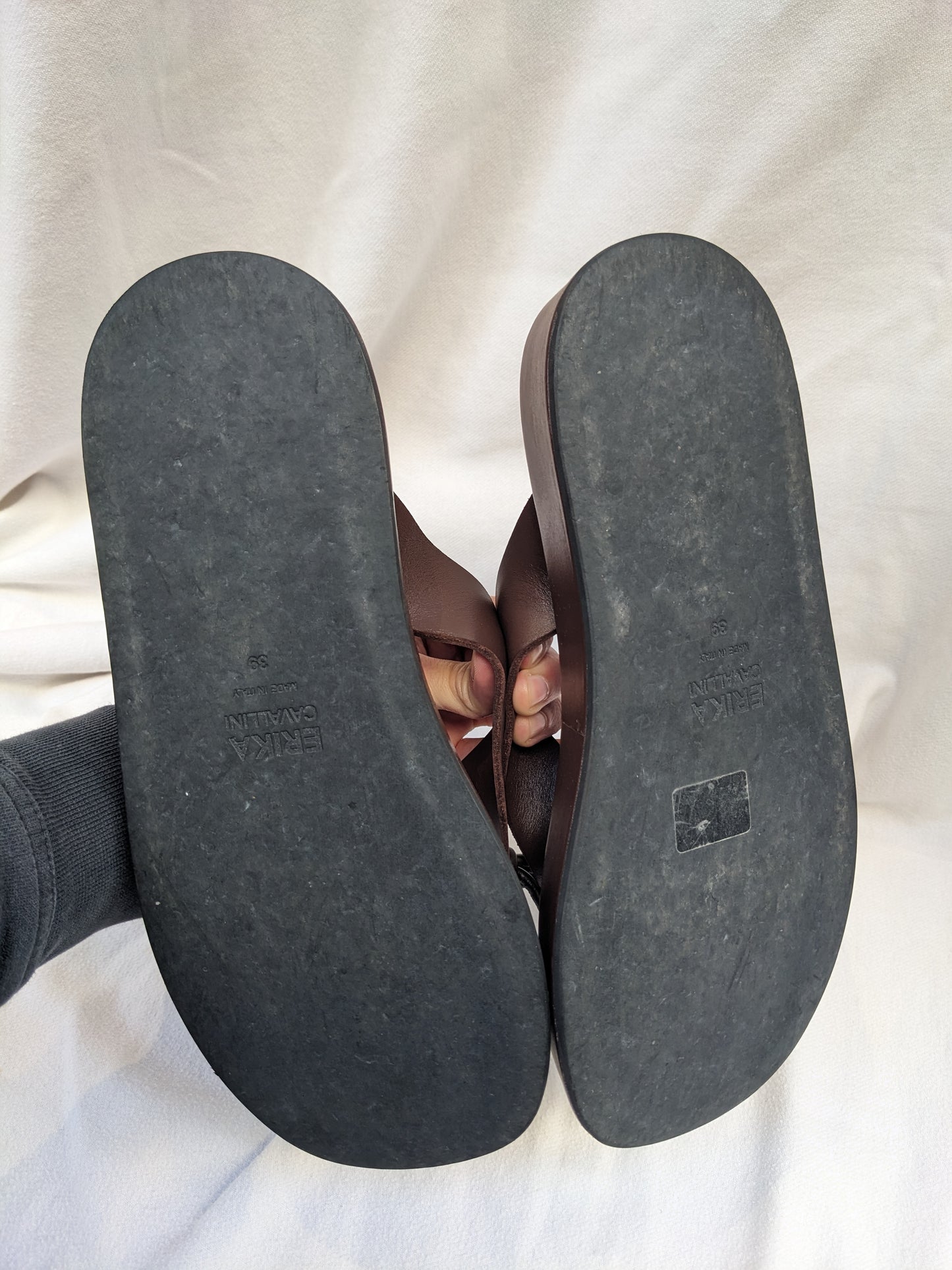 Tongs en cuir Erika Cavallni