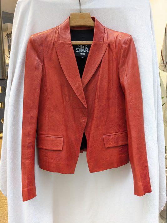 Veste en cuir Sylvie Schimmel