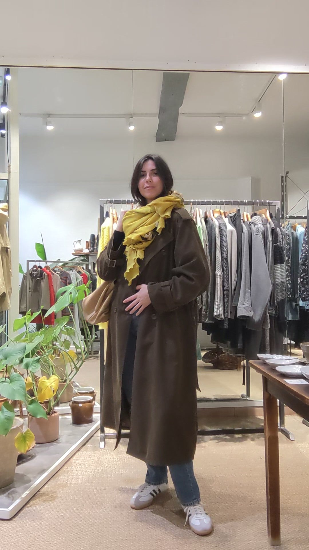 Trench long marron Max Mara