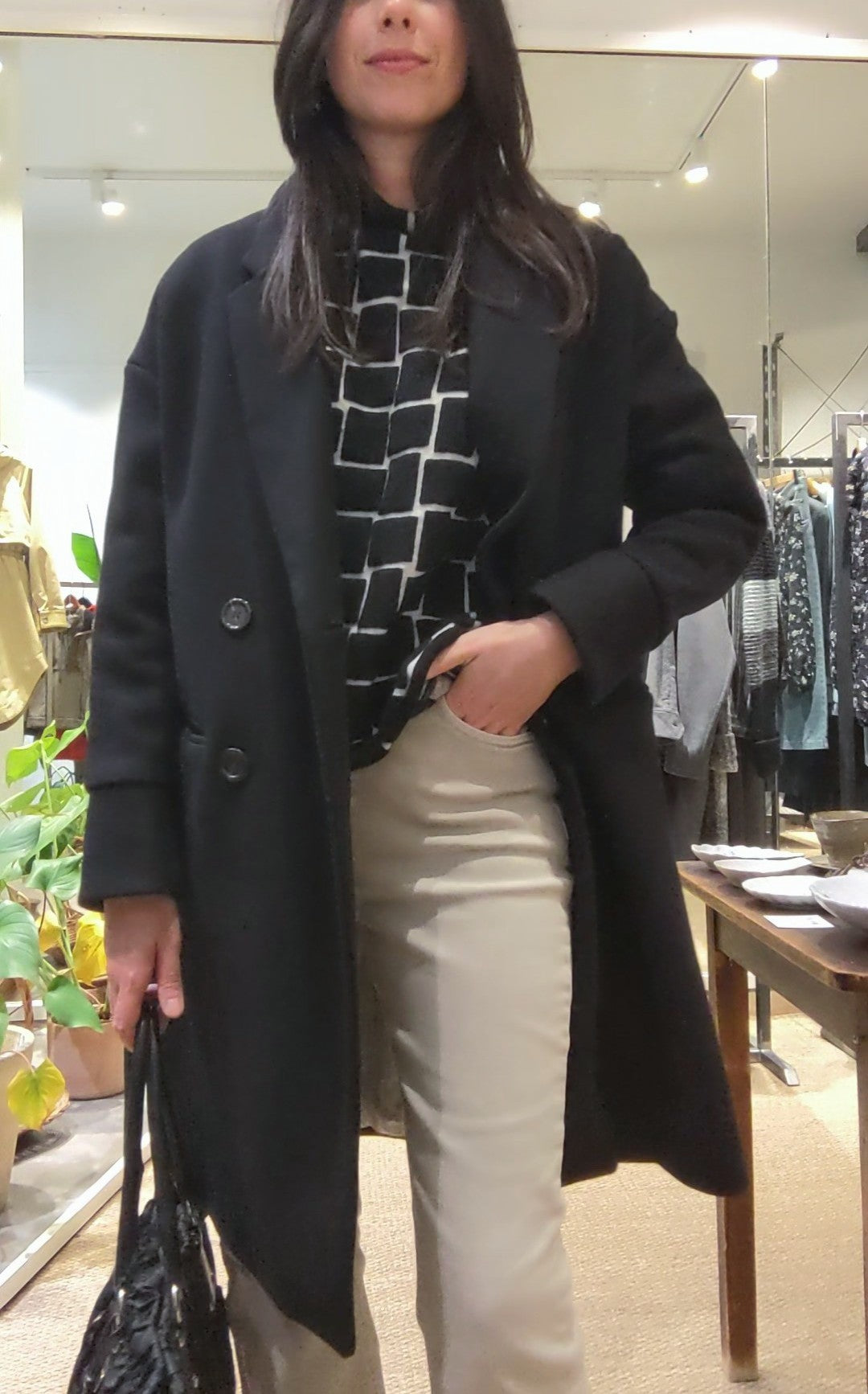 Manteau noir Sessùn