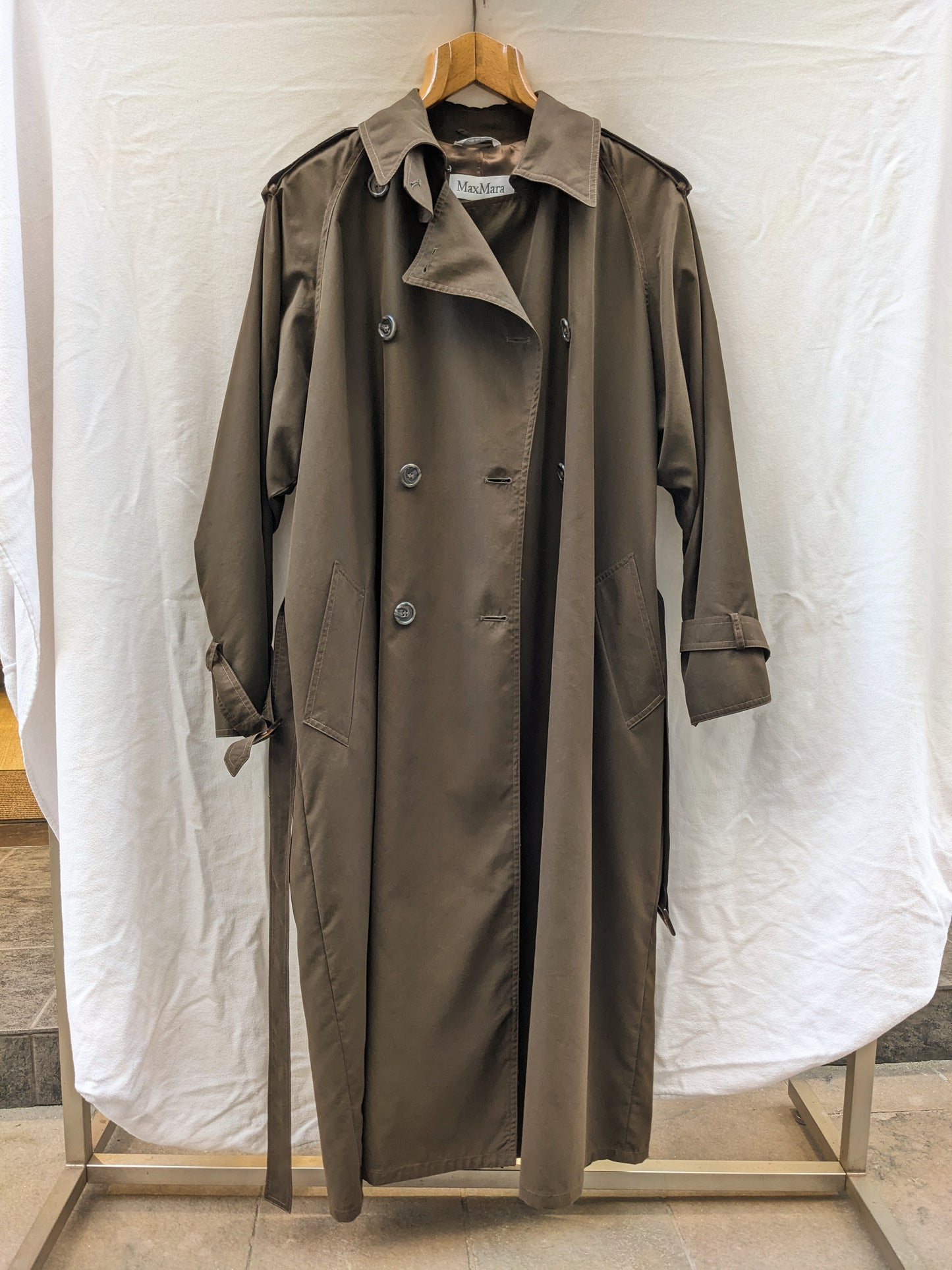 Trench long marron Max Mara