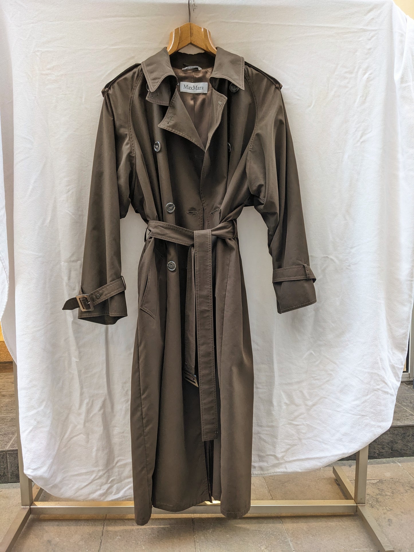 Trench long marron Max Mara