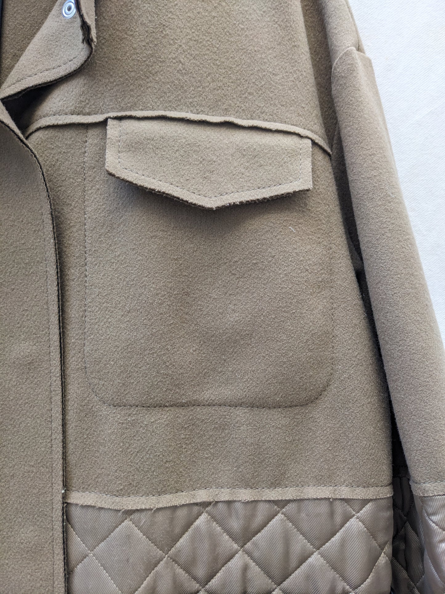 Manteau bi-matières Erika Cavallini