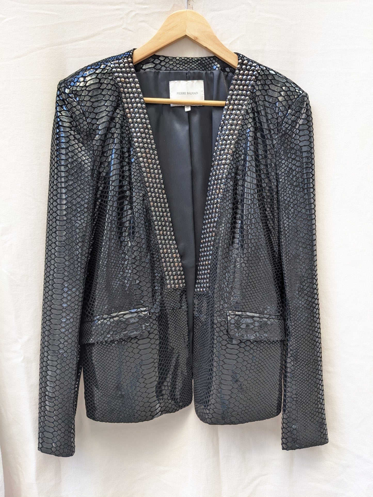 Veste en cuir Pierre Balmain