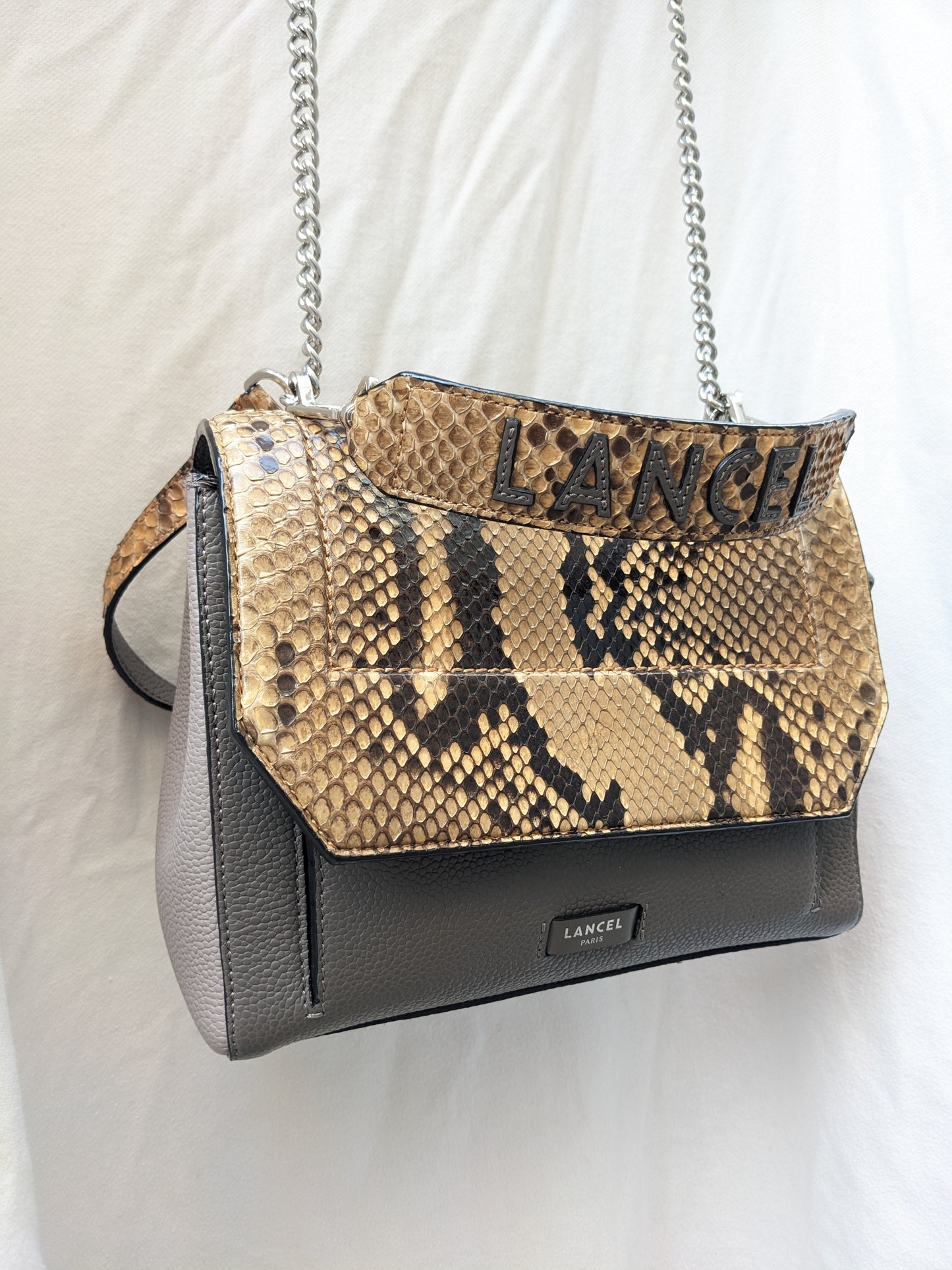 Sac Ninon python Lancel